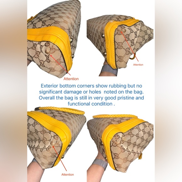 173 Preloved Gucci Leather Tassel Bella Two Way Top Handle - Picture 4 of 8